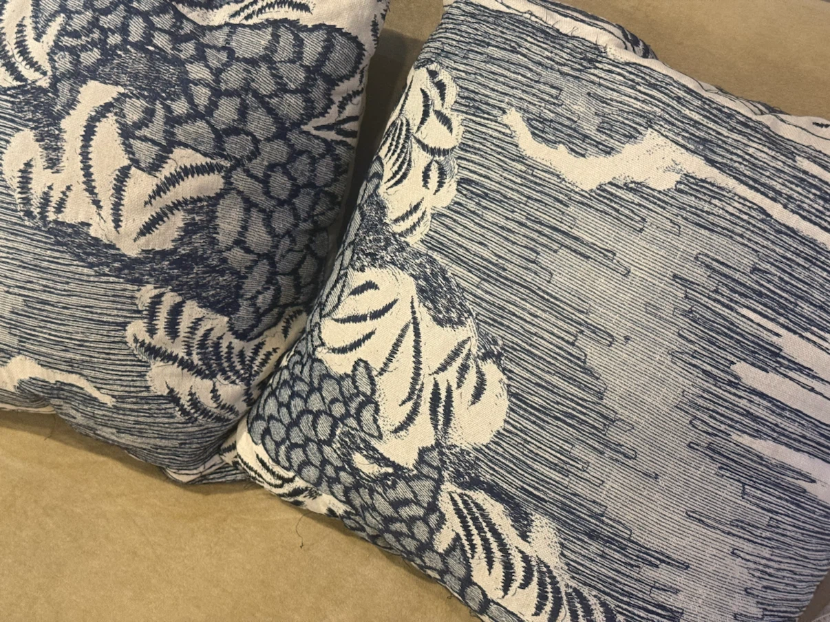 Set of 2 West elm embroidery sofa pillows - photo 2