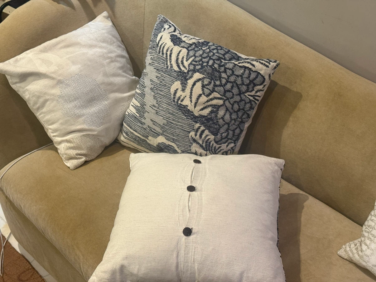 Set of 2 West elm embroidery sofa pillows - photo 4