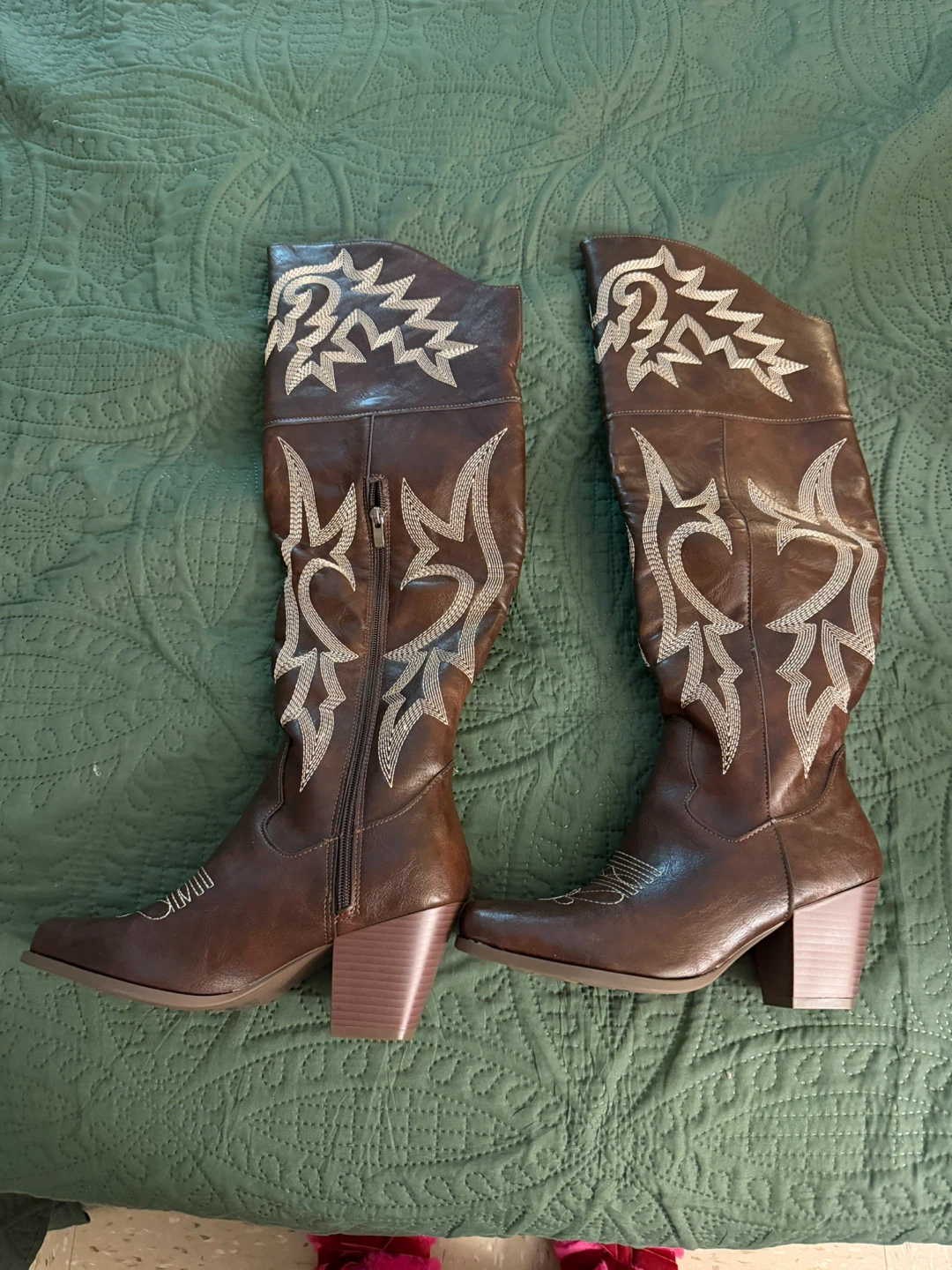 Brown Embroidered Cowboy Boots - photo 3