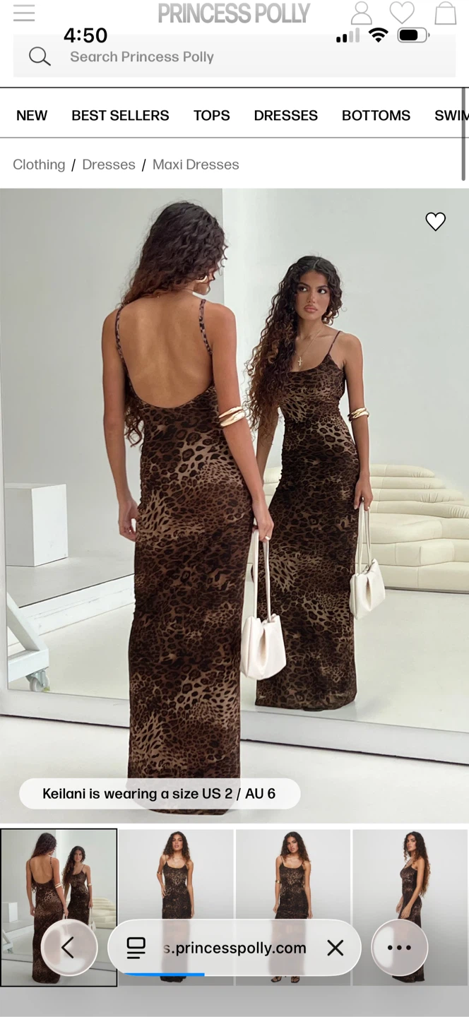 Princess Polly Knox Maxi Dress Leopard