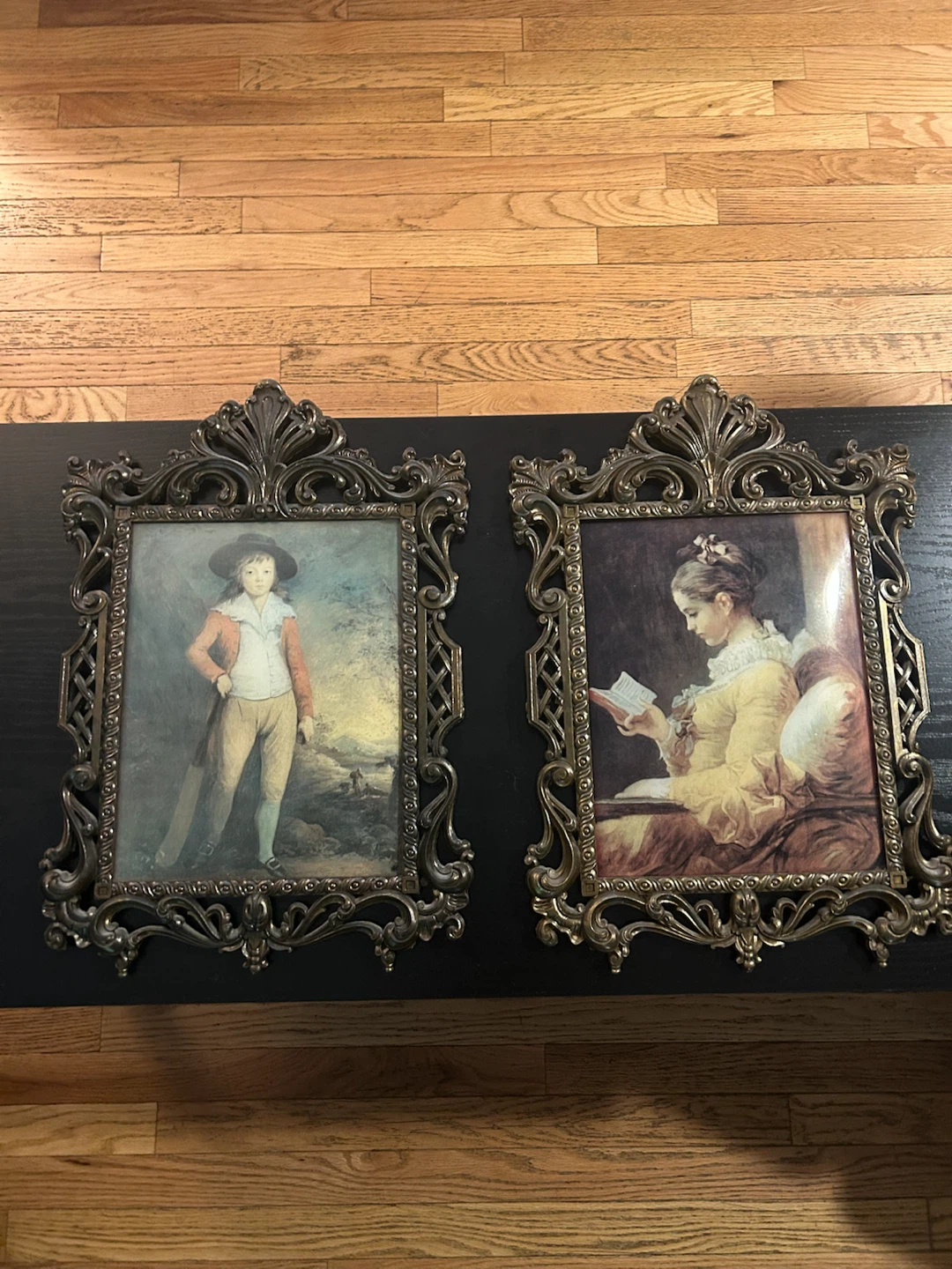 Framed Prints The Boy with a Cricket Bat & A Young Girl Reading