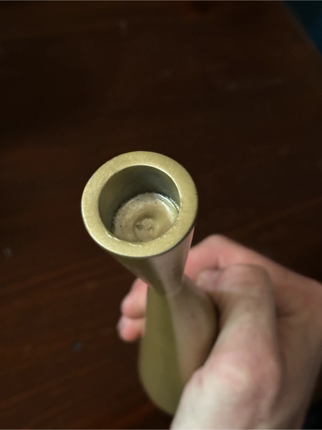 Solid heavy metal mid century candlestick holder - photo 4