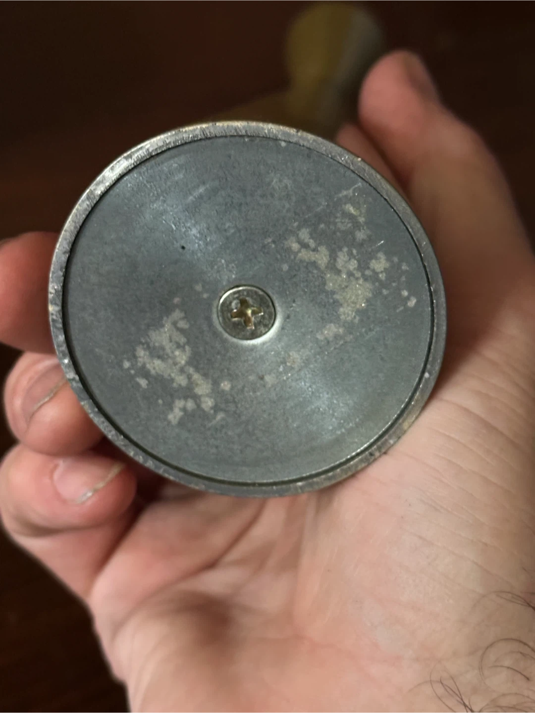 Solid heavy metal mid century candlestick holder - photo 5