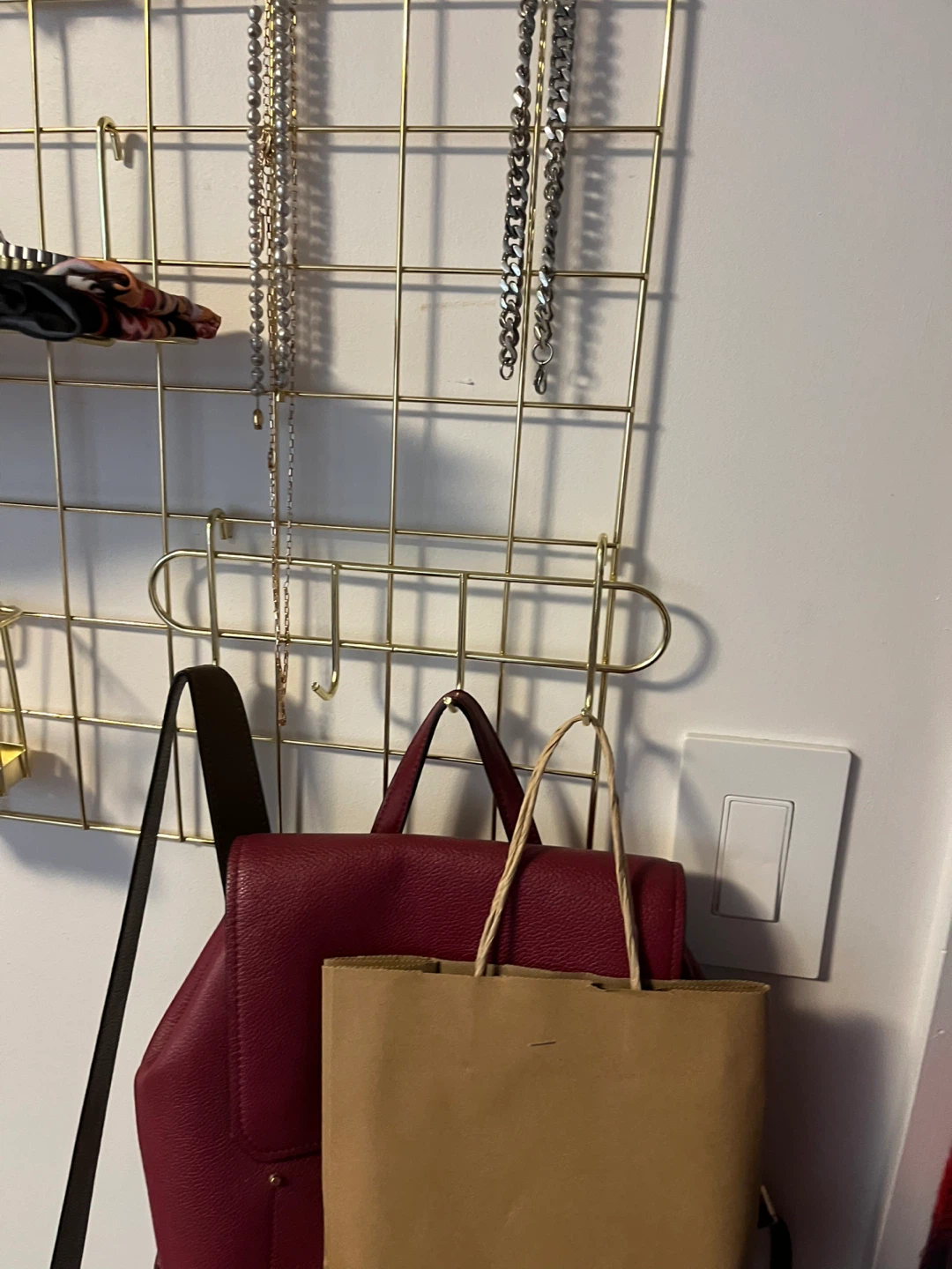 Gold Grid Wall Organizer with Accessories - photo 2
