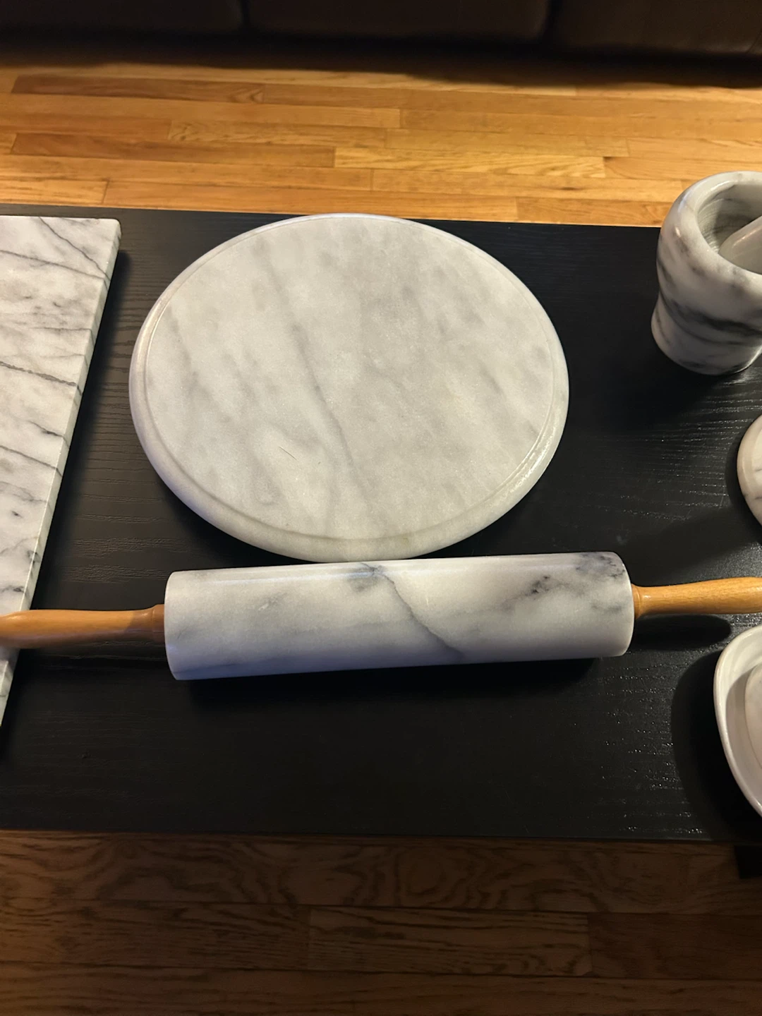 6-Piece White Marble Kitchenware Set - photo 3