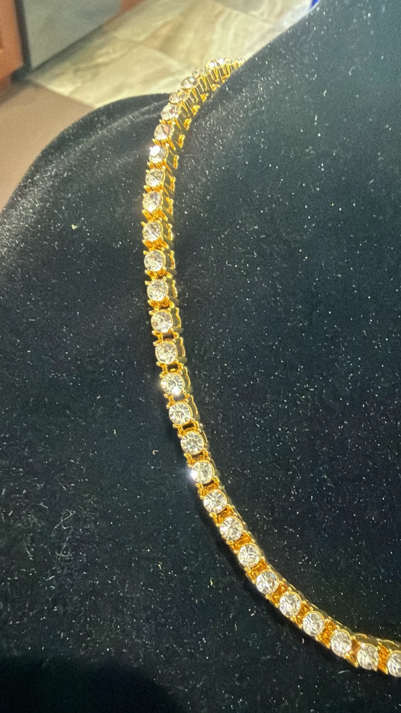 ✨ Ensemble de bijoux tennis dorés — Bracelet & Collier - photo 5