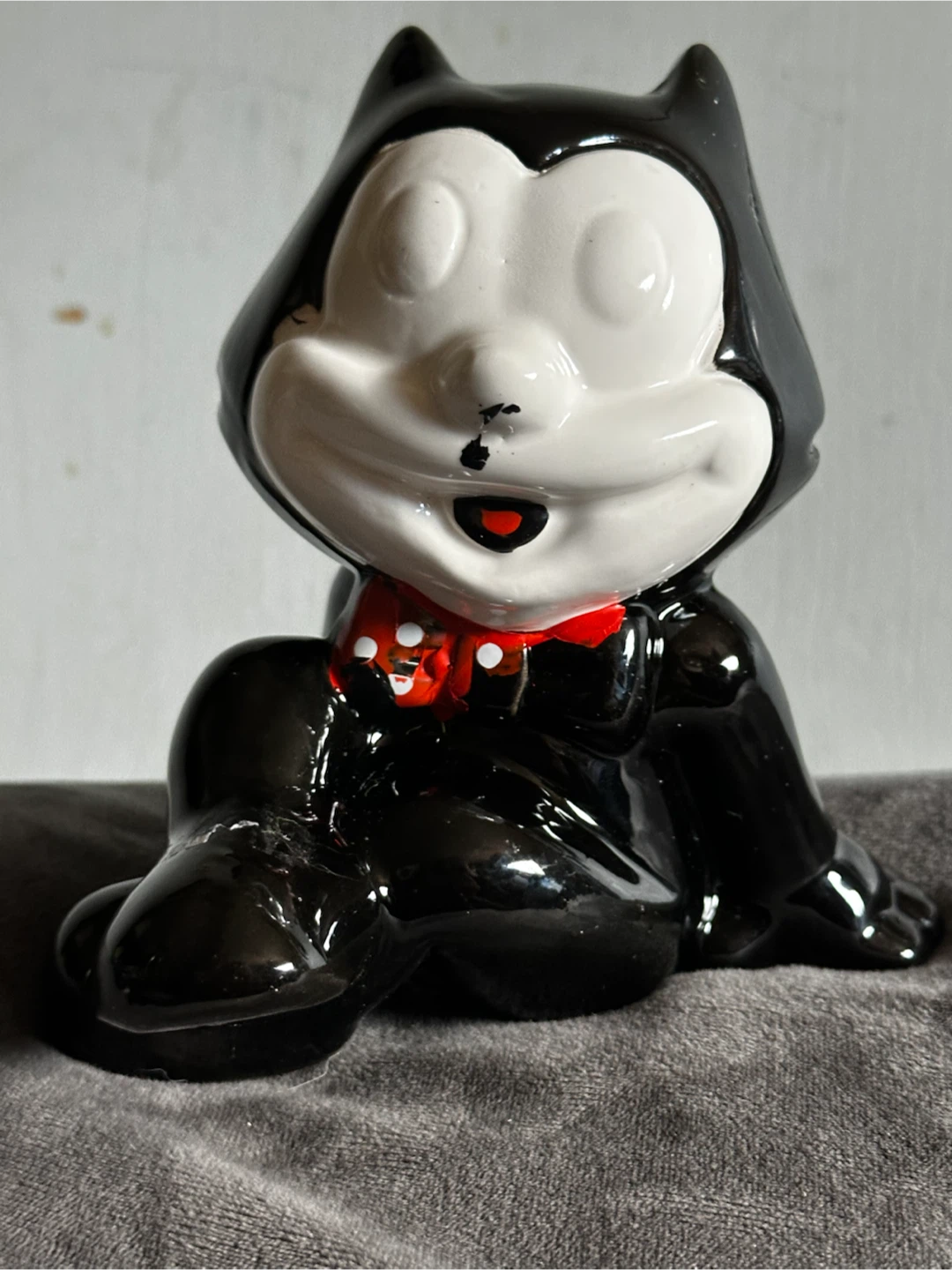 Vintage 1980s Felix the Cat Ceramic Coin Bank