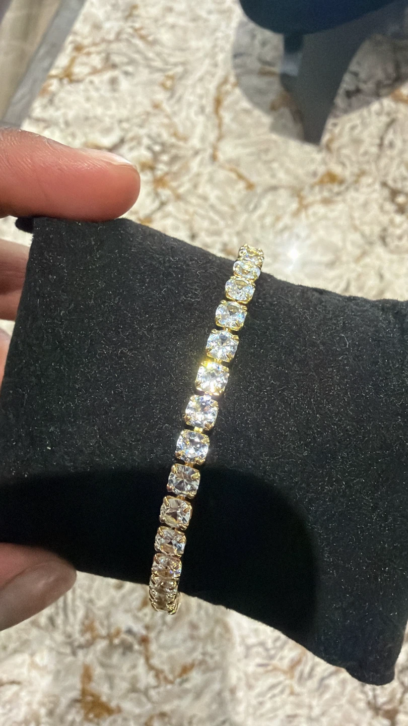 ✨ Gold Tennis Jewelry Set — Bracelet & Necklace - photo 5