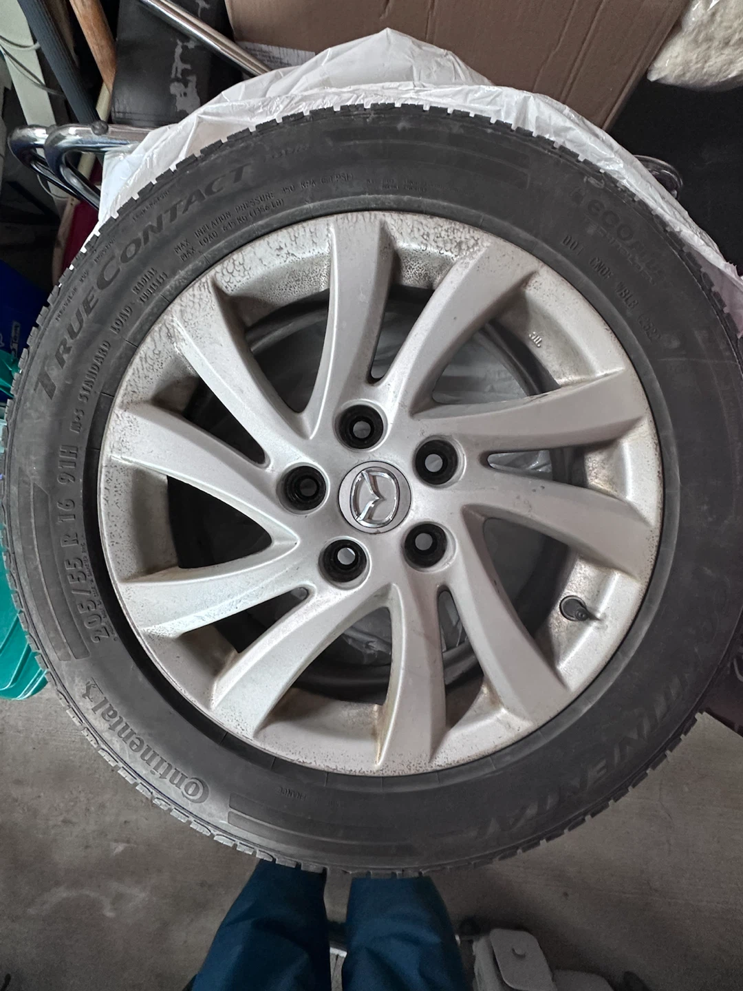 Continental 205/55R16 All-Season Tires with Mazda Alloy Wheels - photo 2