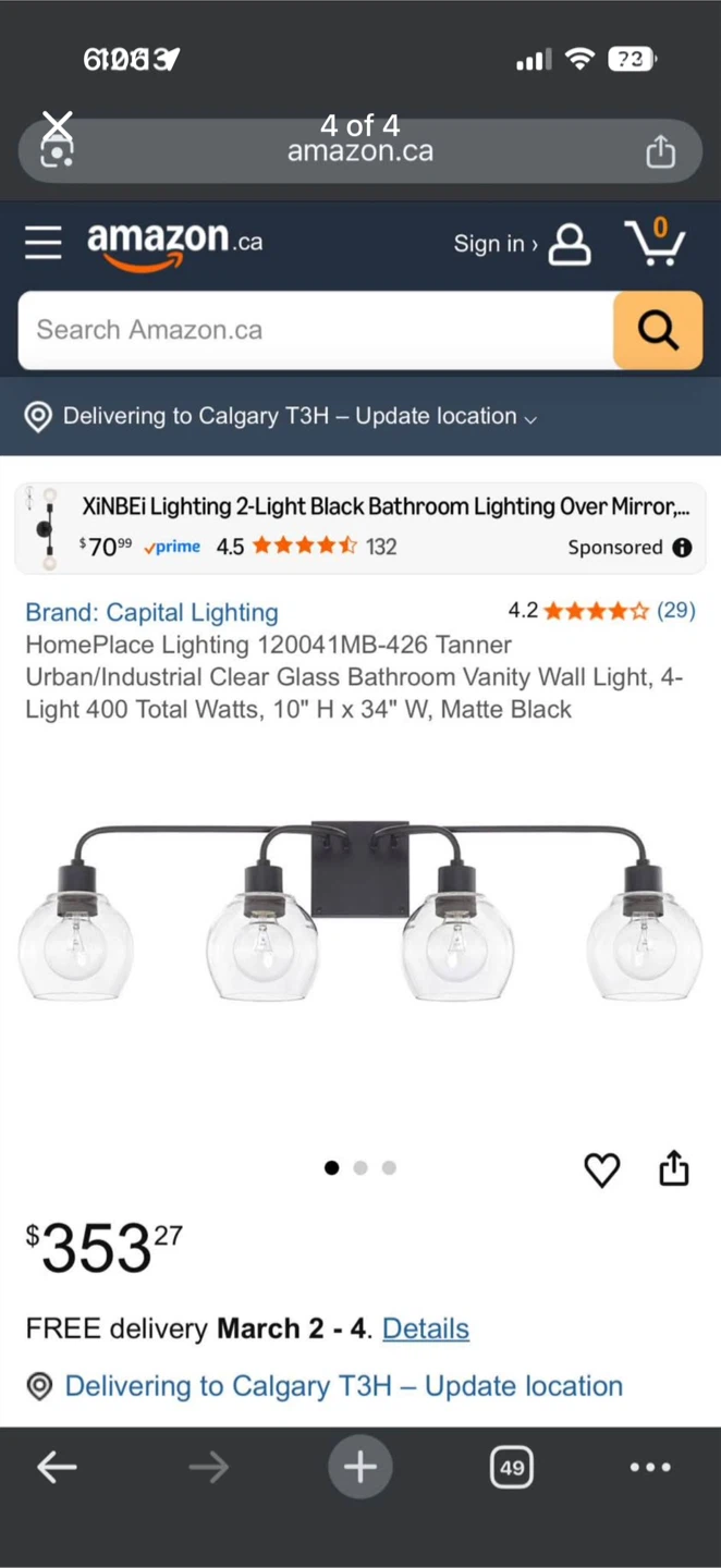 Homeplace by Capital Lighting 3-light vanity fixture. - photo 3