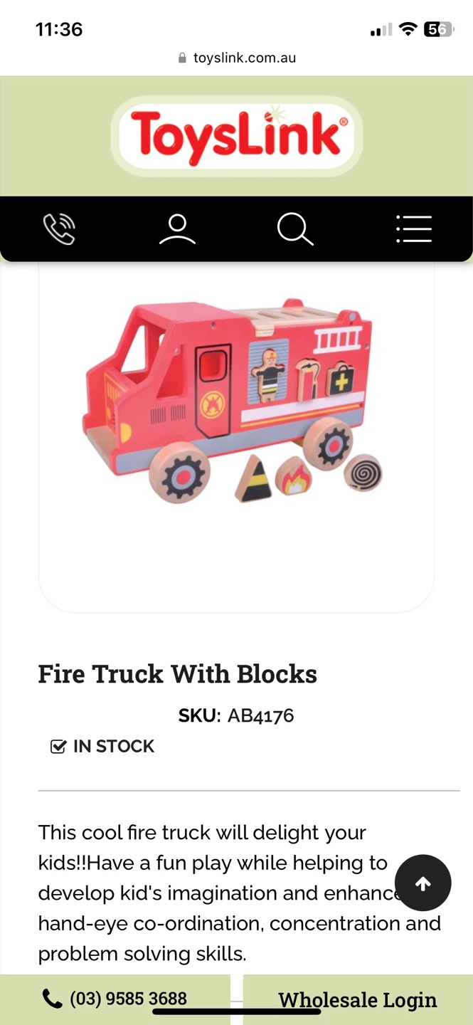 Seed Shape Sorter Fire Truck