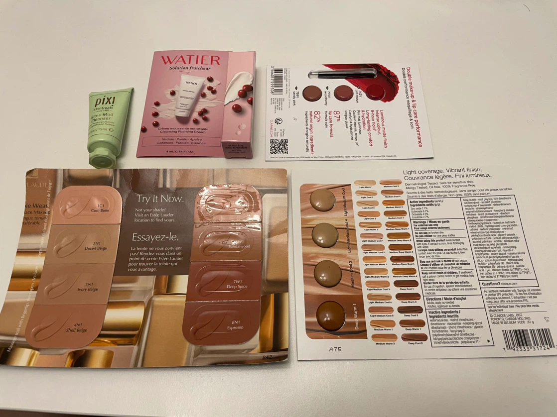 Pixi Glow Mud Cleanser & Watier Skincare Samples