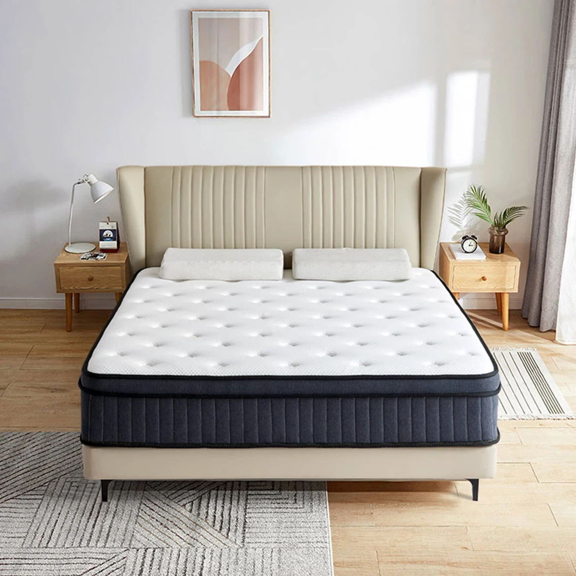 Double Mattress + Metal Bed Frame - photo 3