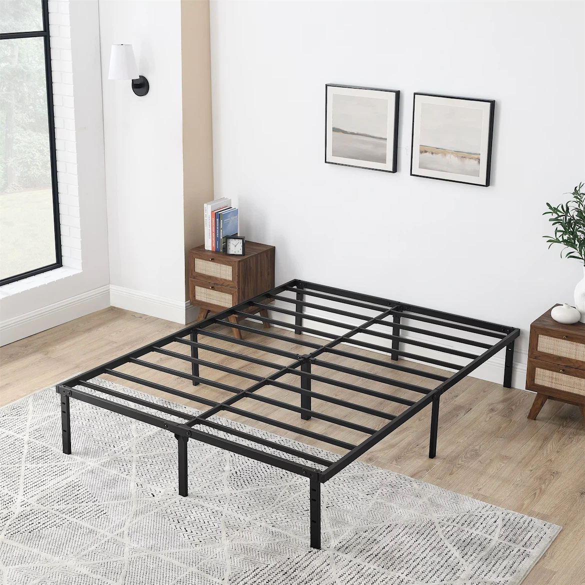 Double Mattress + Metal Bed Frame - photo 4