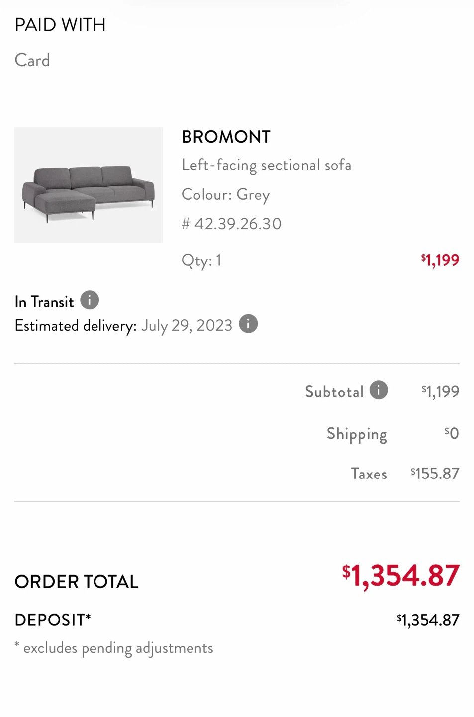 Gray sectional sofa - photo 5