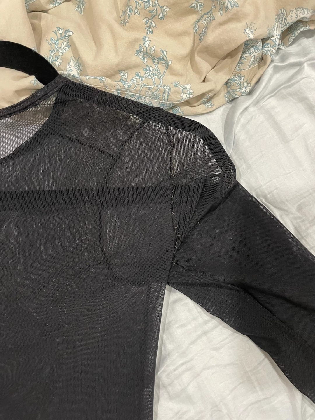 American Apparel Nylon Spandex Micro-Mesh Long Sleeve Mini Dress - photo 3