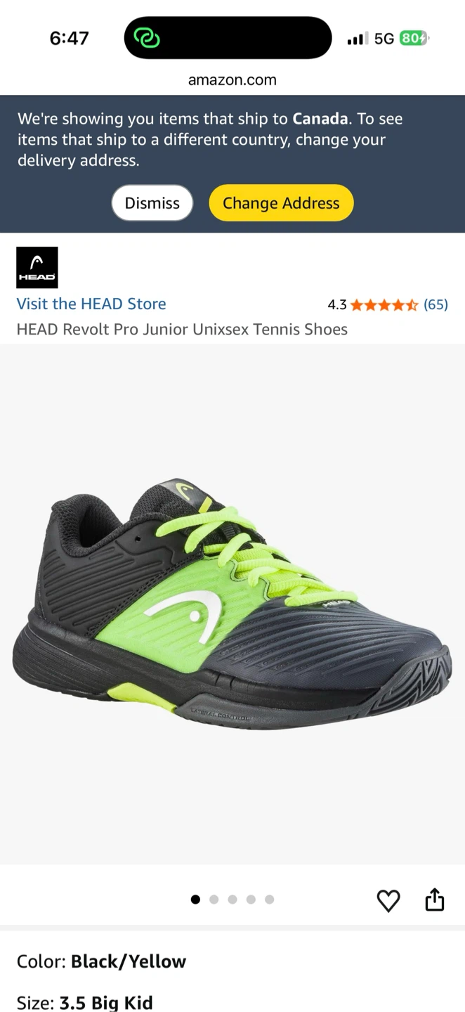 HEAD Revolt Pro 4.0 Junior Tennis Shoes - Black/yellow
