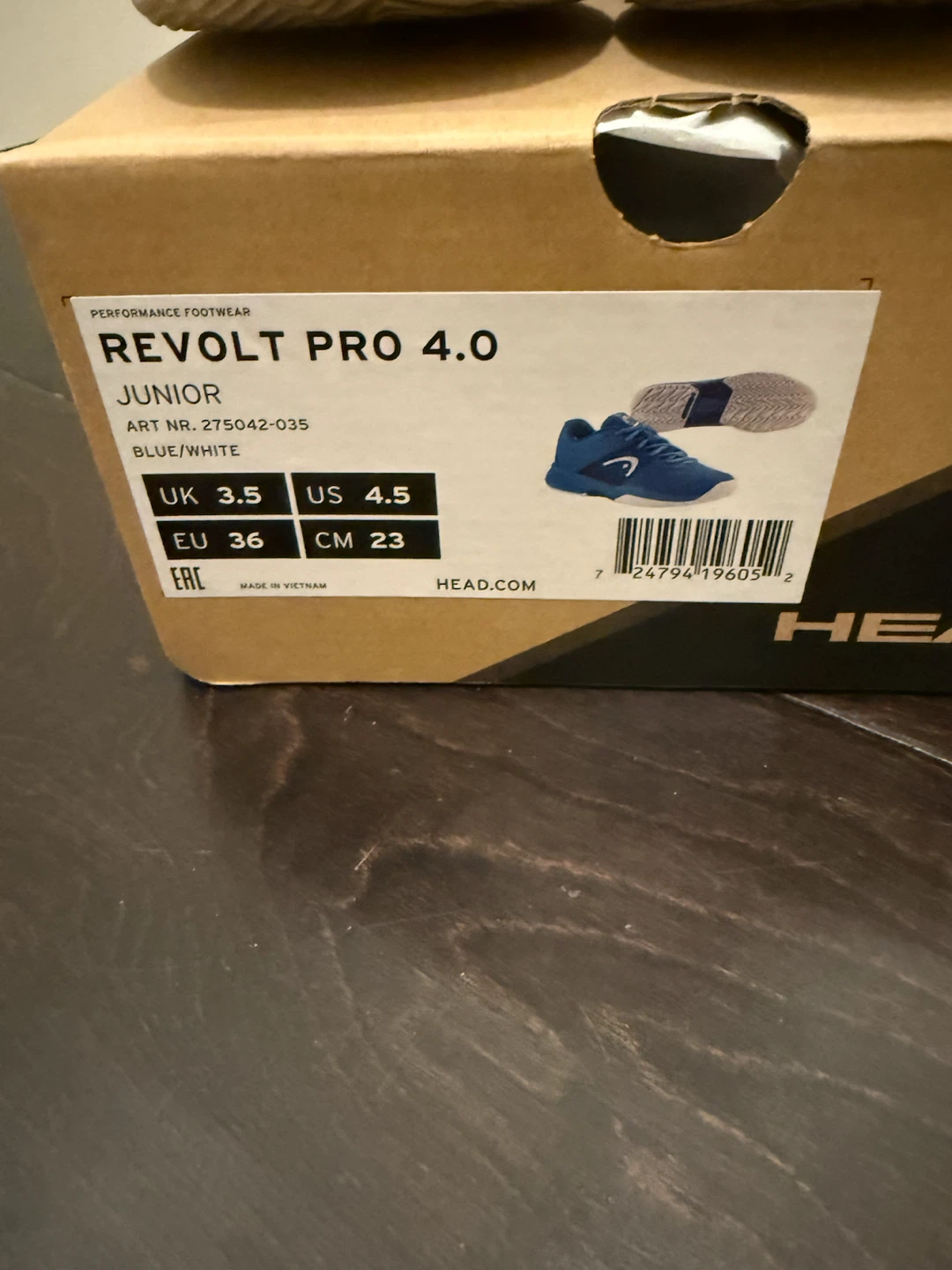 HEAD Revolt Pro 4.0 Junior Tennis Shoes - Black/yellow - photo 2