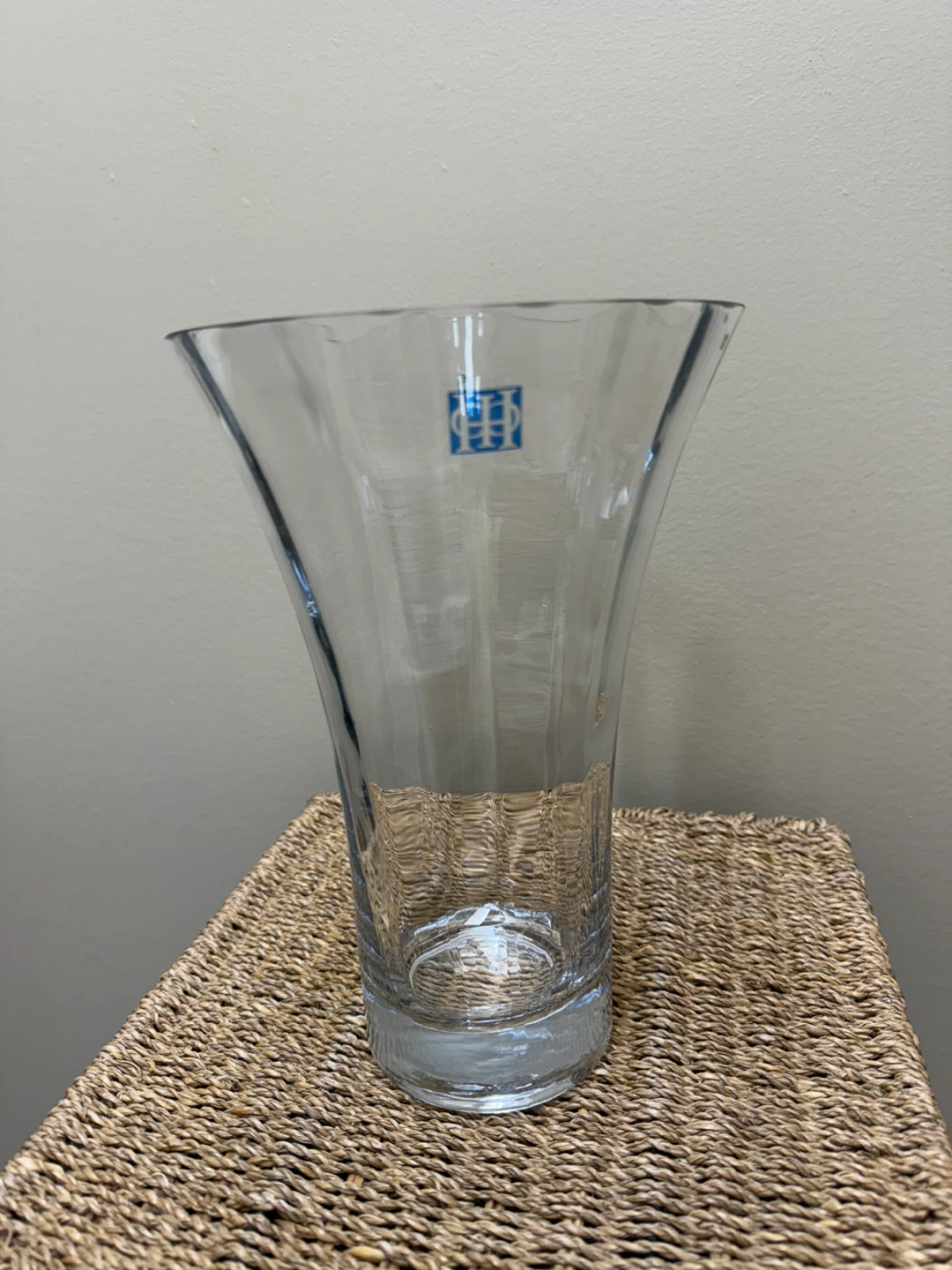 Vintage Hoya Crystal Clear Glass Vase (Pristine)