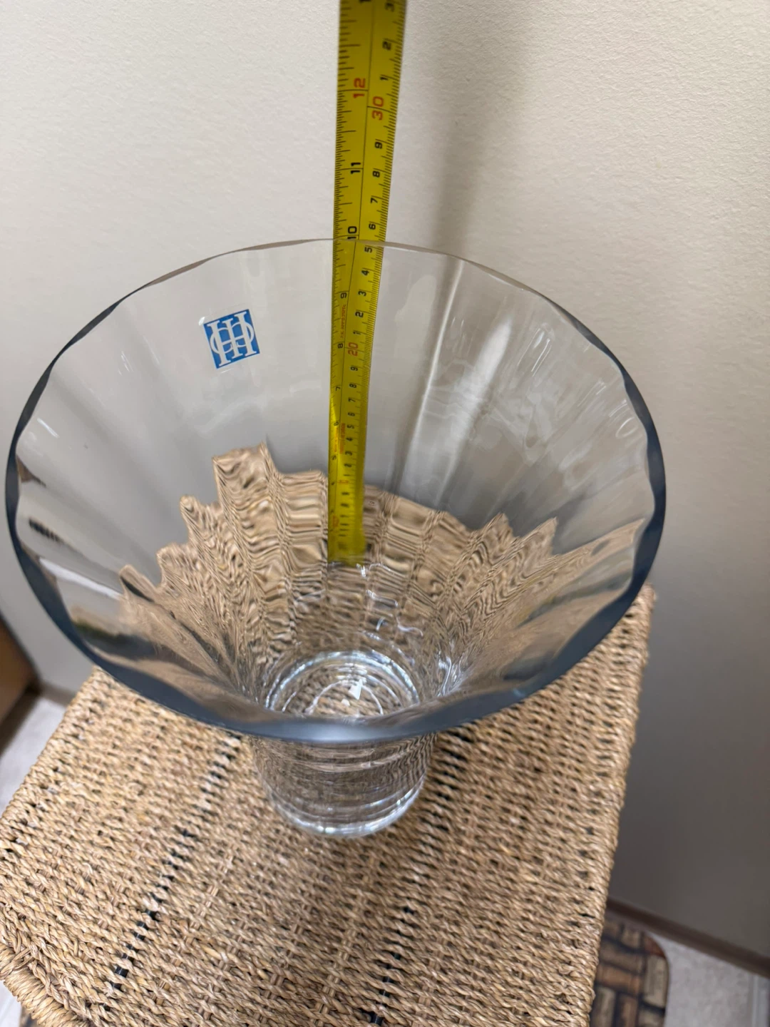 Vintage Hoya Crystal Clear Glass Vase (Pristine) - photo 4