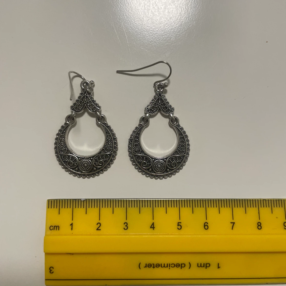 Silver Tone Boho Dangle Earrings