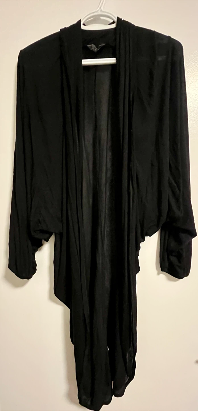 Guess Black Sheer Cardigan Size Large