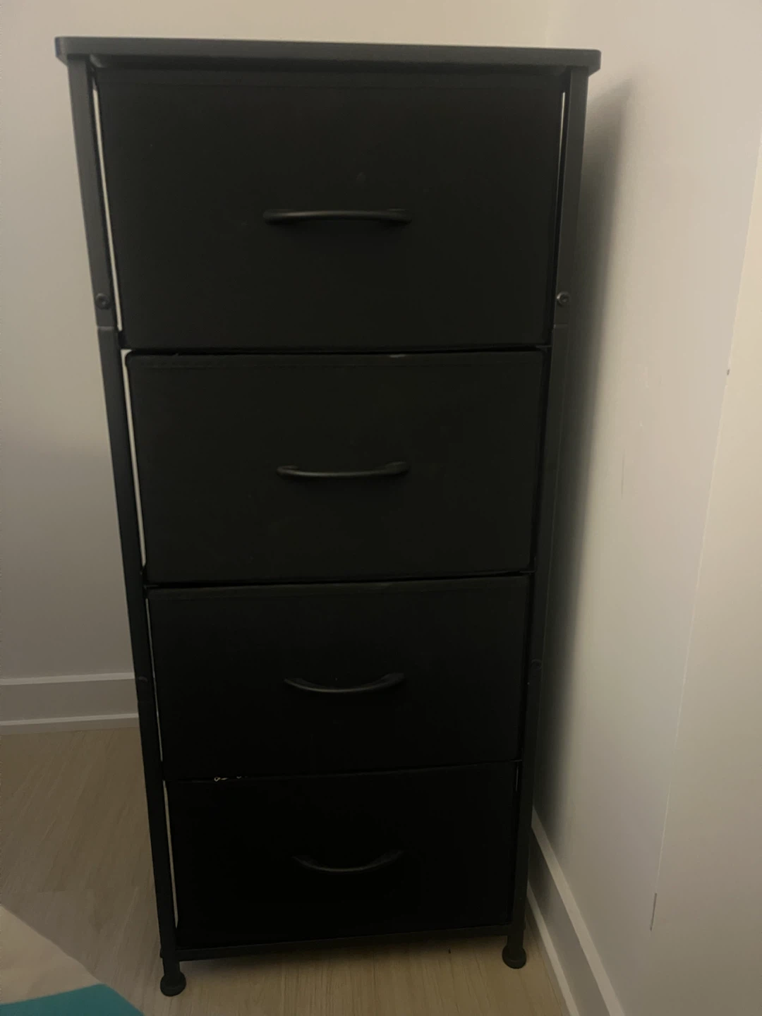 4- Fabric Drawer Black Storage Organizer