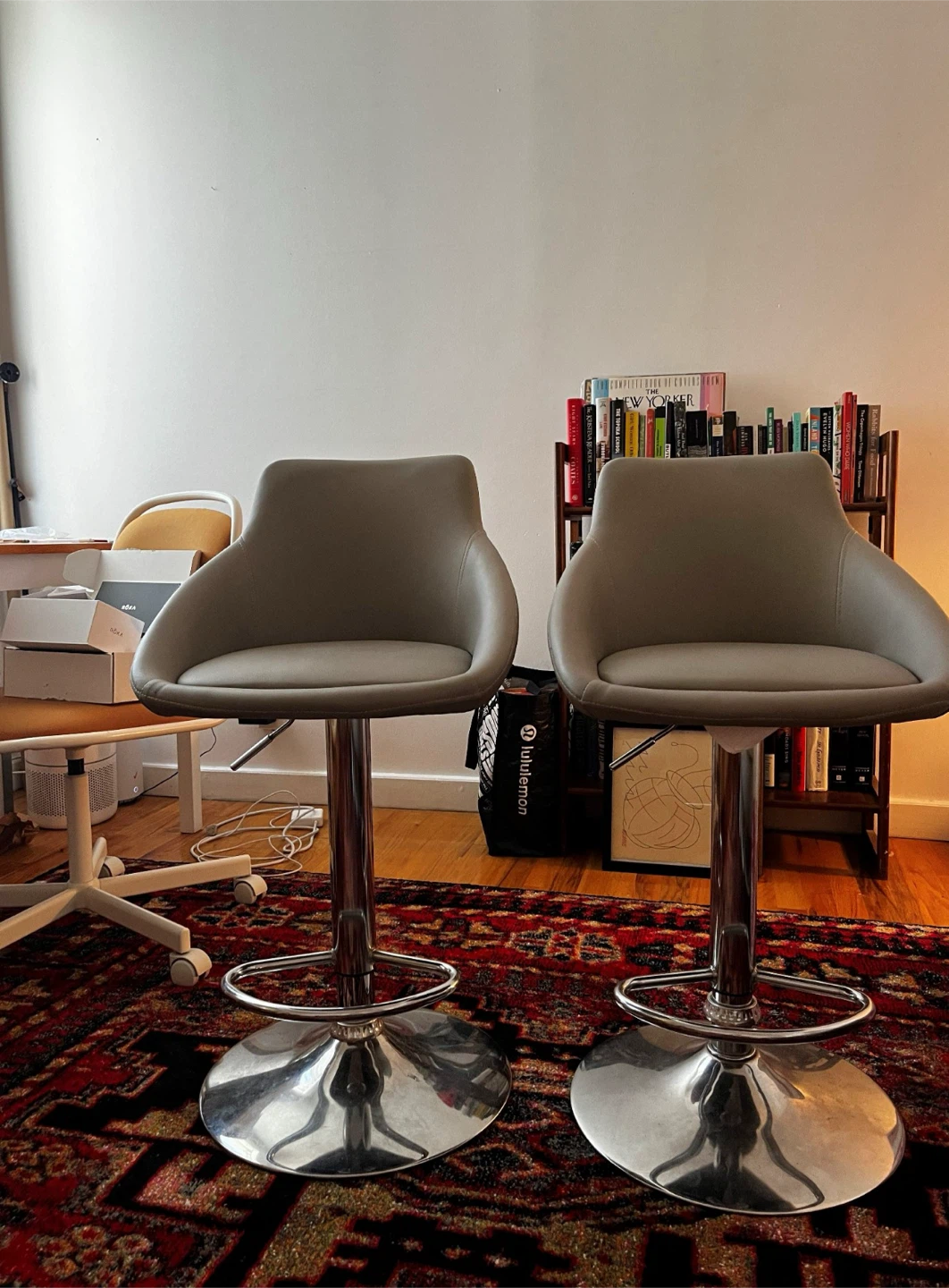 Set of 2 Adjustable Bar Stools