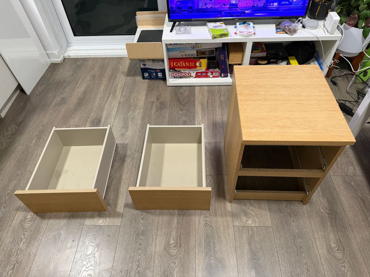 IKEA MALM 2 Drawer 2-Drawer Bedside Table