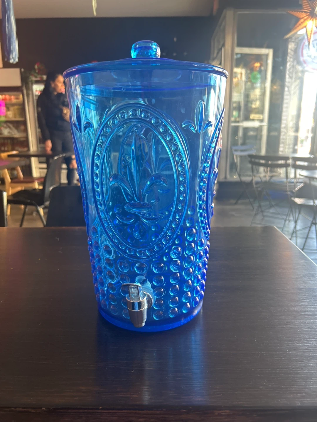 Blue Drink Dispenser with Tap