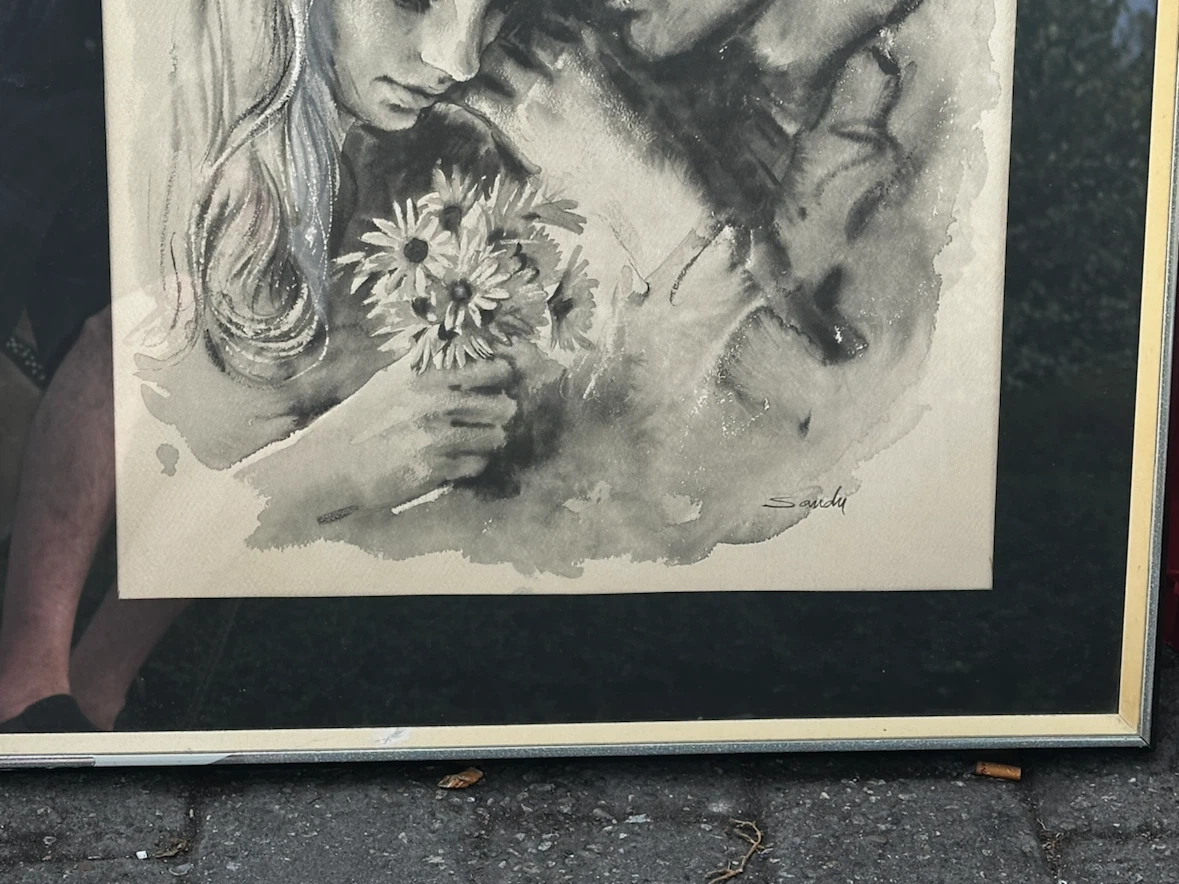Vintage Sandu Liberman Lovers Lithograph - photo 4