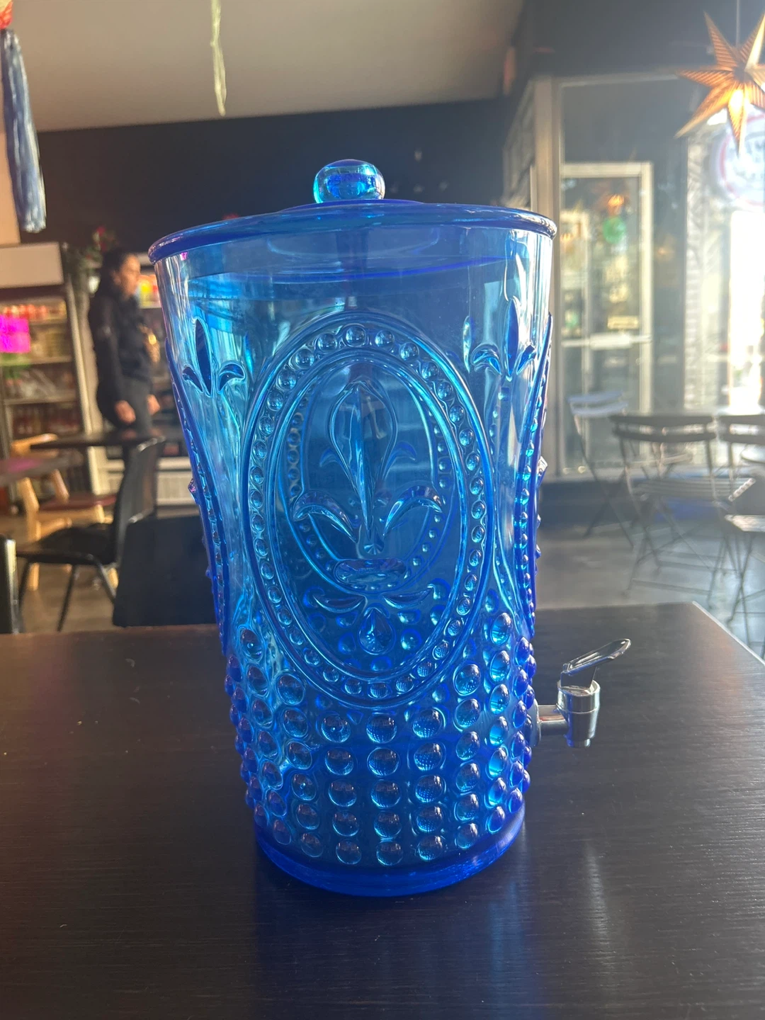 Blue Drink Dispenser with Tap - photo 2