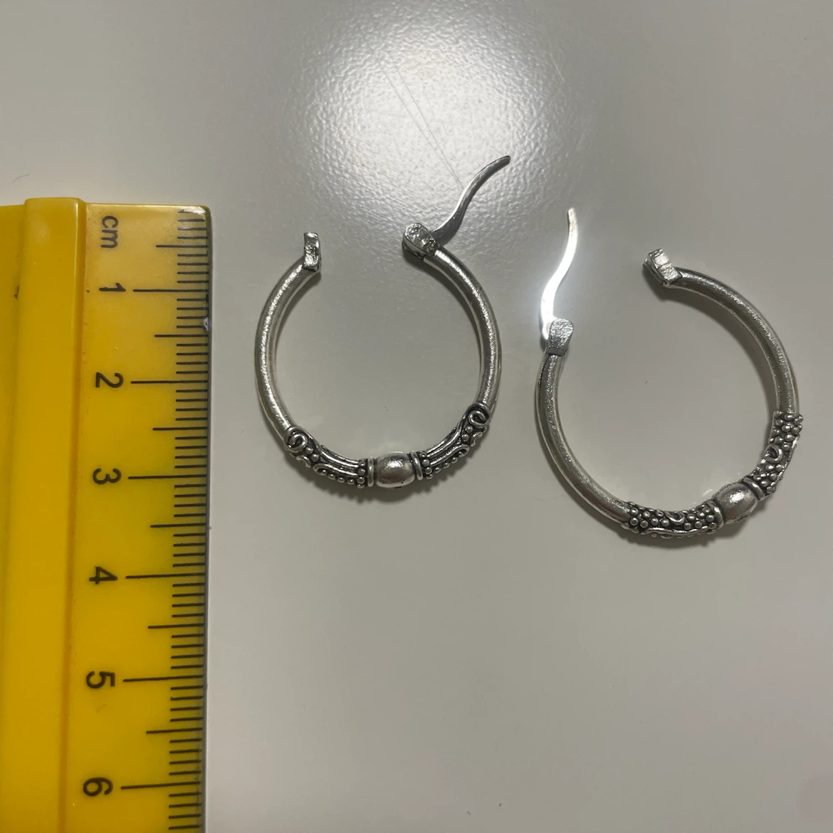 Silver Tone Hoop Earrings