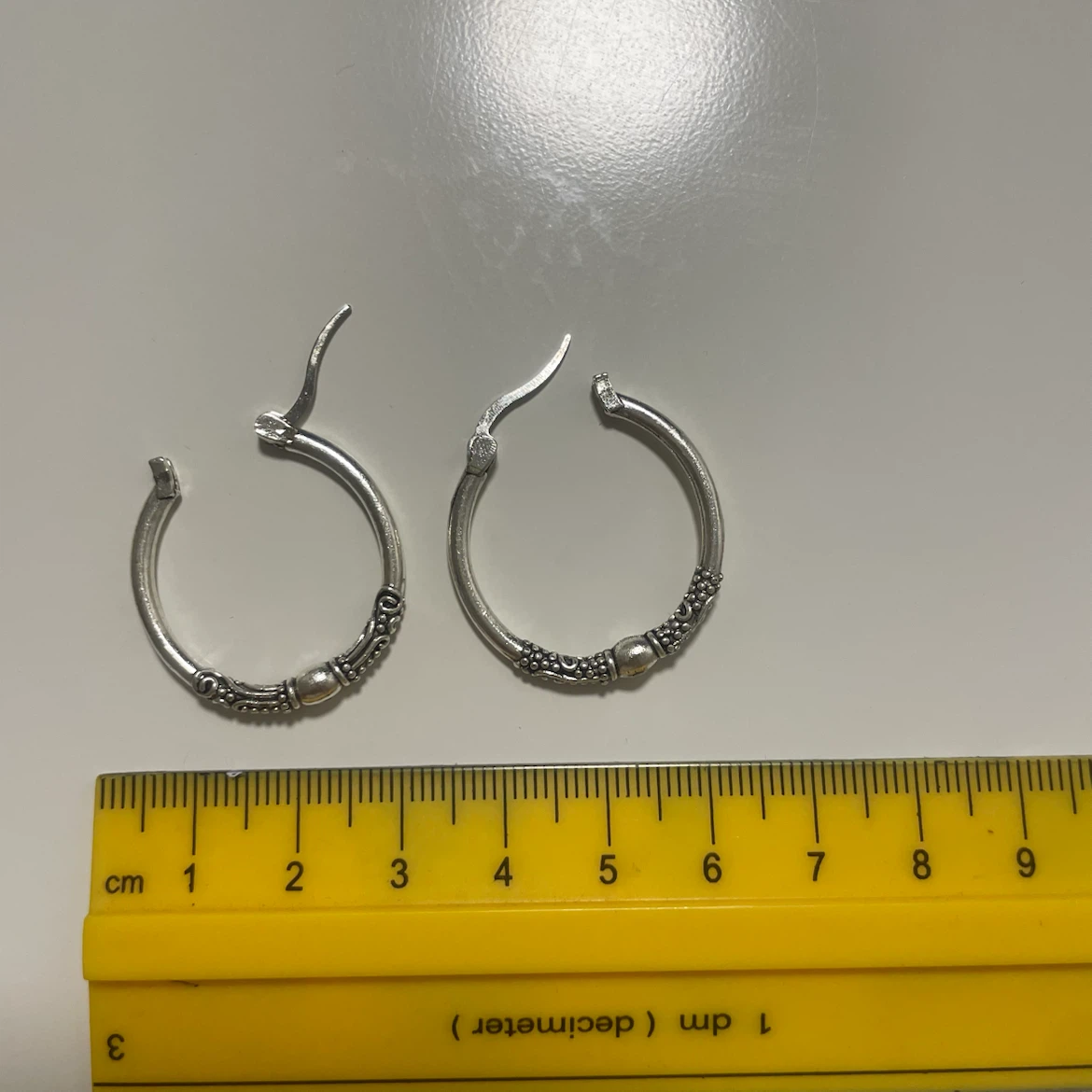 Silver Tone Hoop Earrings - photo 2