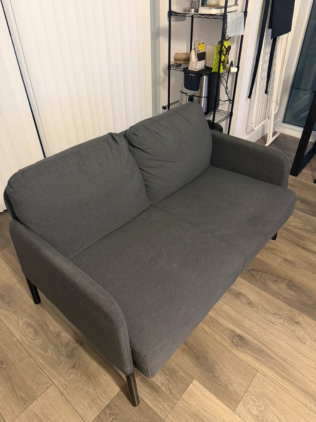 Dark Grey Loveseat Sofa - photo 2