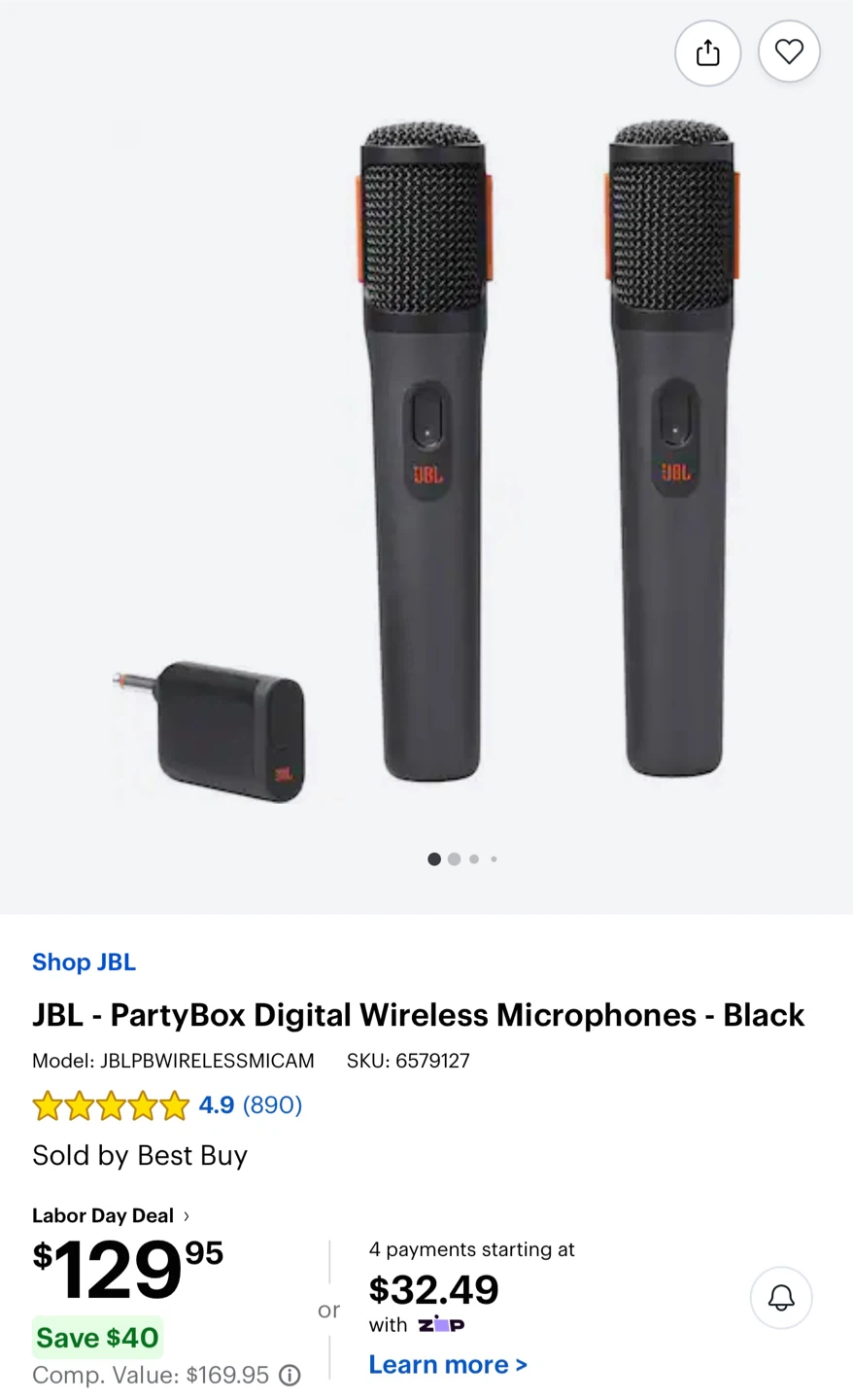 JBL PartyBox 110 Speaker, Stand, and Wireless Mics - photo 4