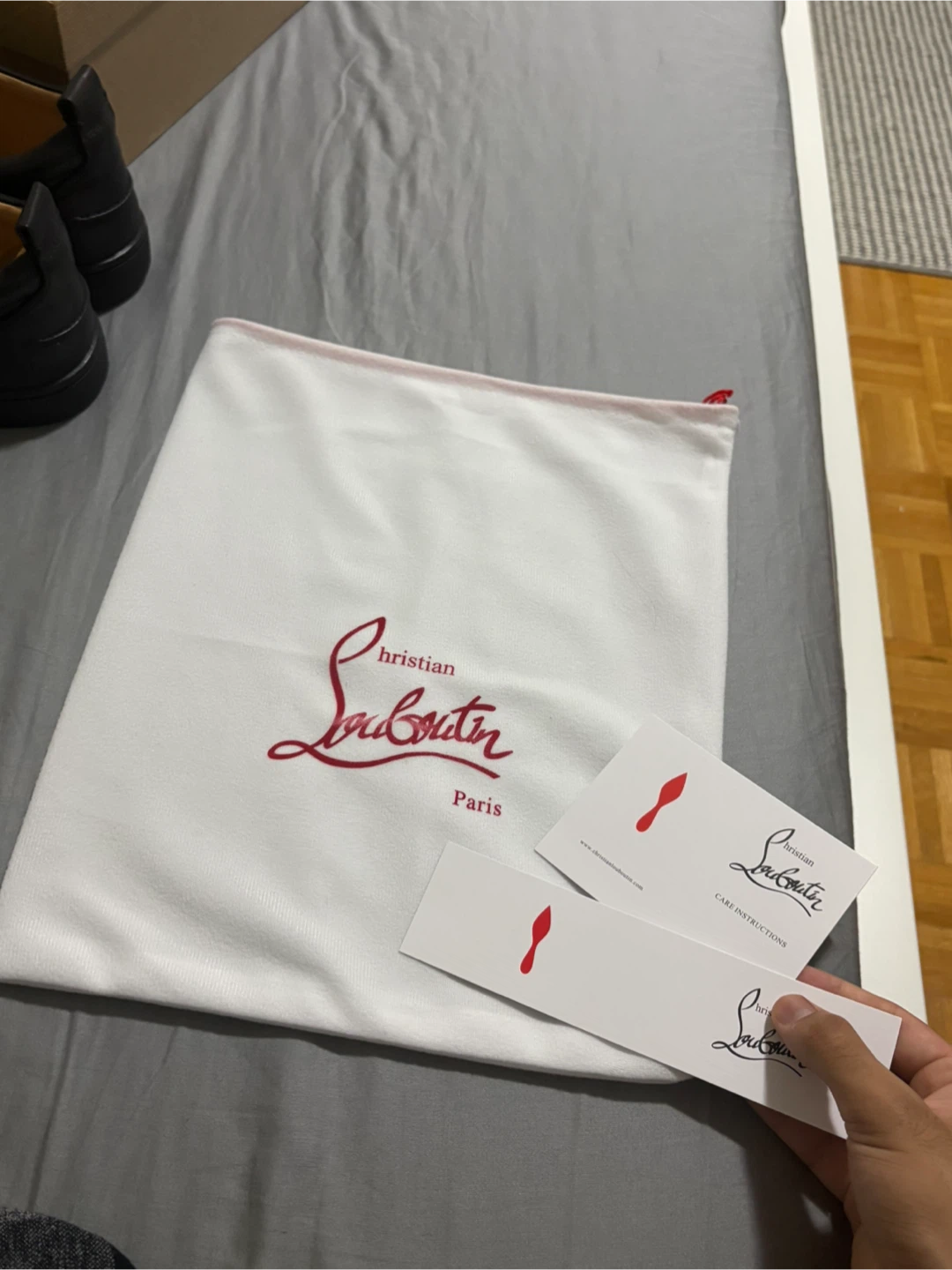 Christian Louboutin Louis Flat Black Leather Sneakers - photo 4