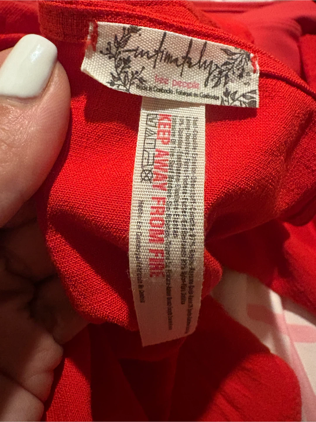 Free People Intimately Red Long Sleeve Bodysuit - photo 3