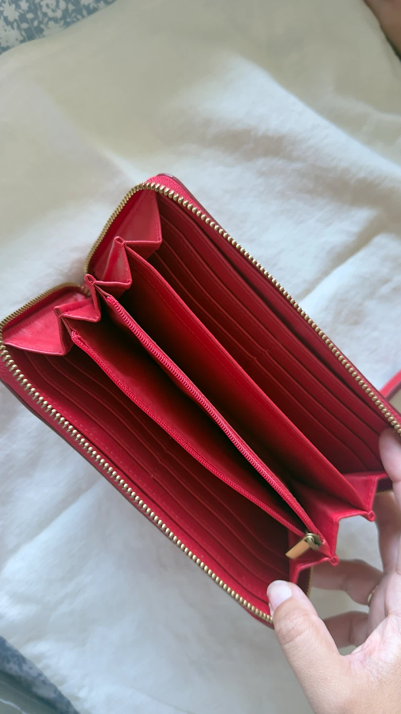Fossil Red Leather Wristlet Wallet - photo 3
