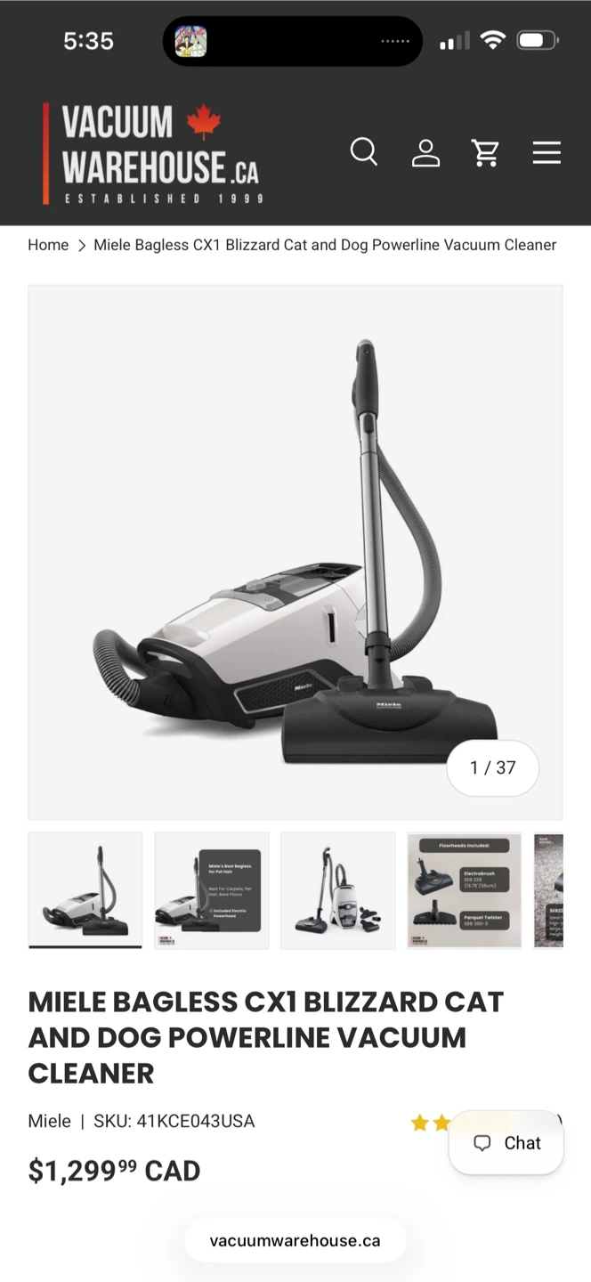 Miele Blizzard CX1 Cat & Dog Turbo PowerLine Vacuum - photo 5