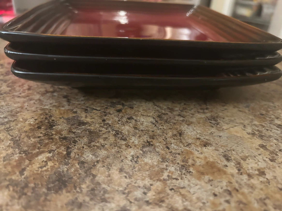Moving Sale:::Set of Square Ceramic Dinner Plates - photo 5