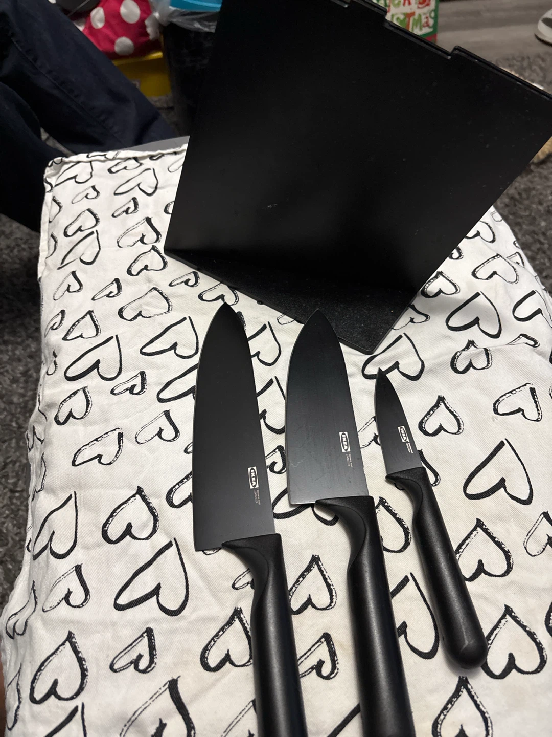 IKEA 3-piece knife set with stand - photo 2