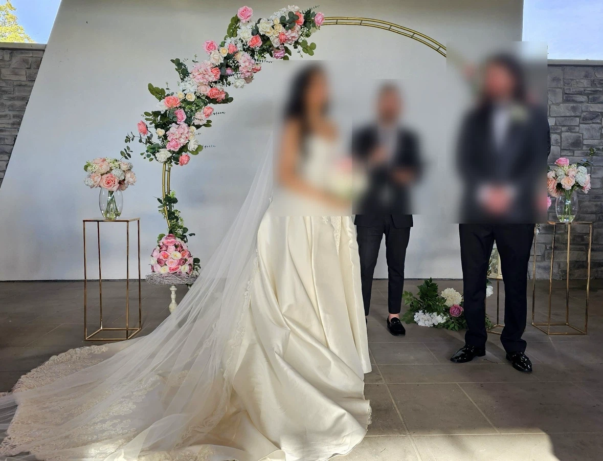Handmade Luxury Real-Touch Floral Wedding Arch – $500 - photo 2
