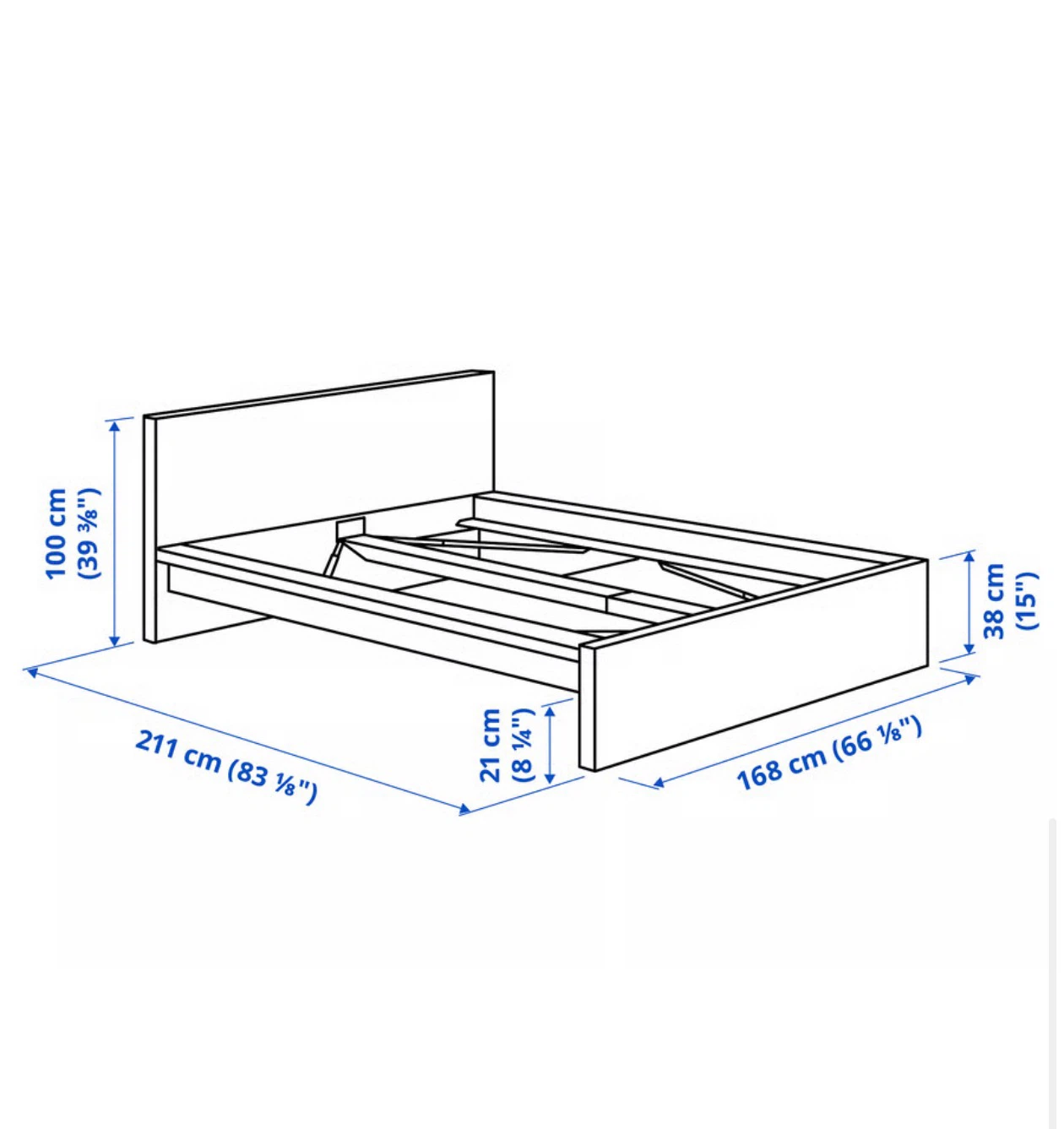 IKEA MALM Bed Frame - Dark Brown