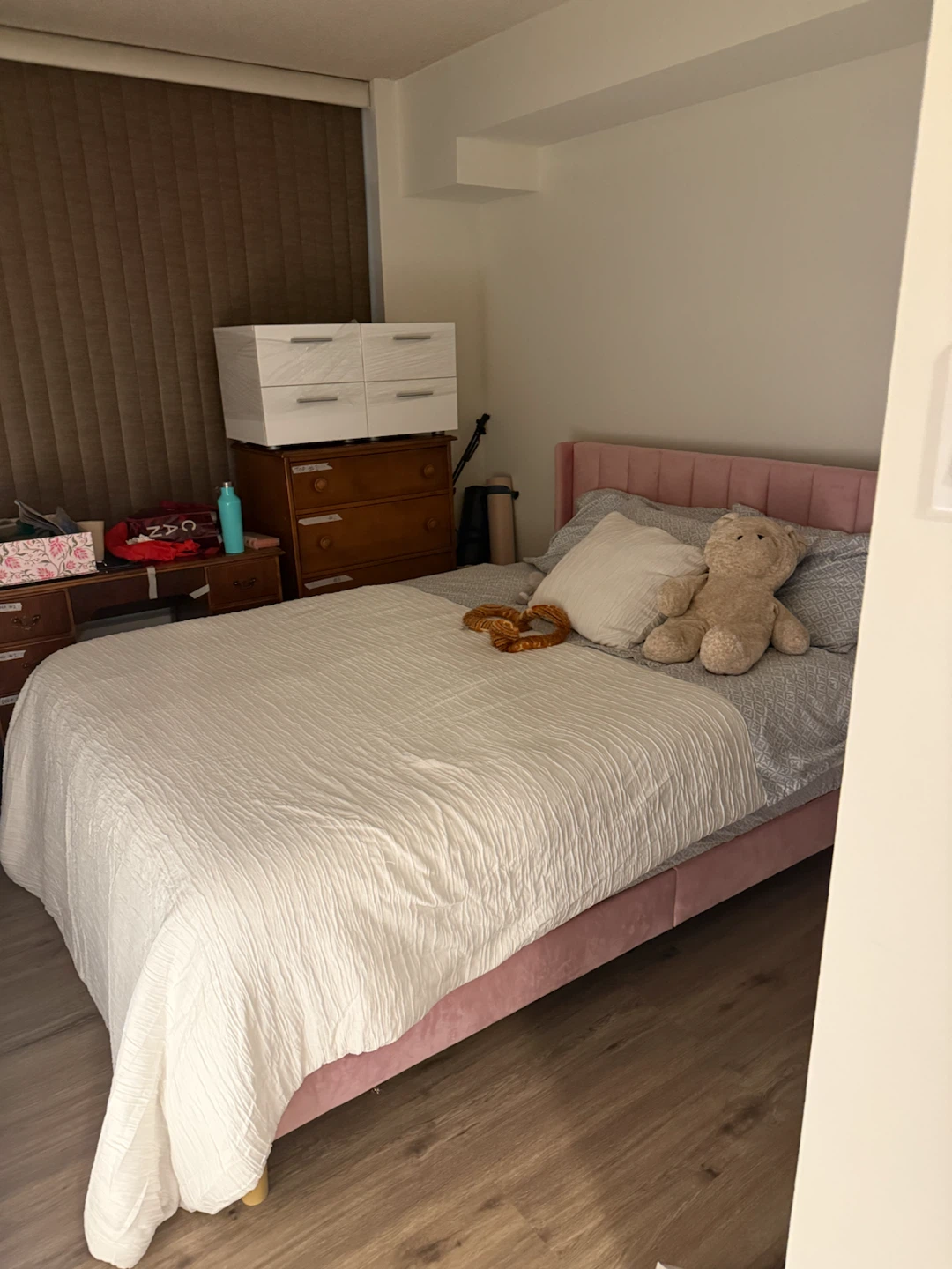 Pink Velvet Queen Bed Frame