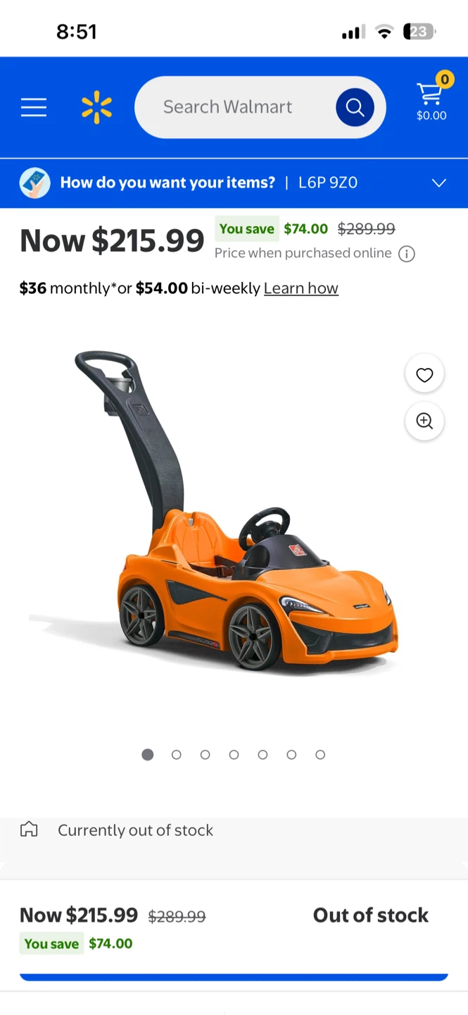 Step2 McLaren 570S Push Sports Car