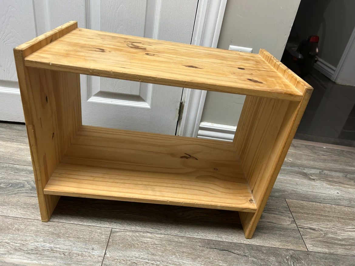 Wooden Two-Tier Shelf