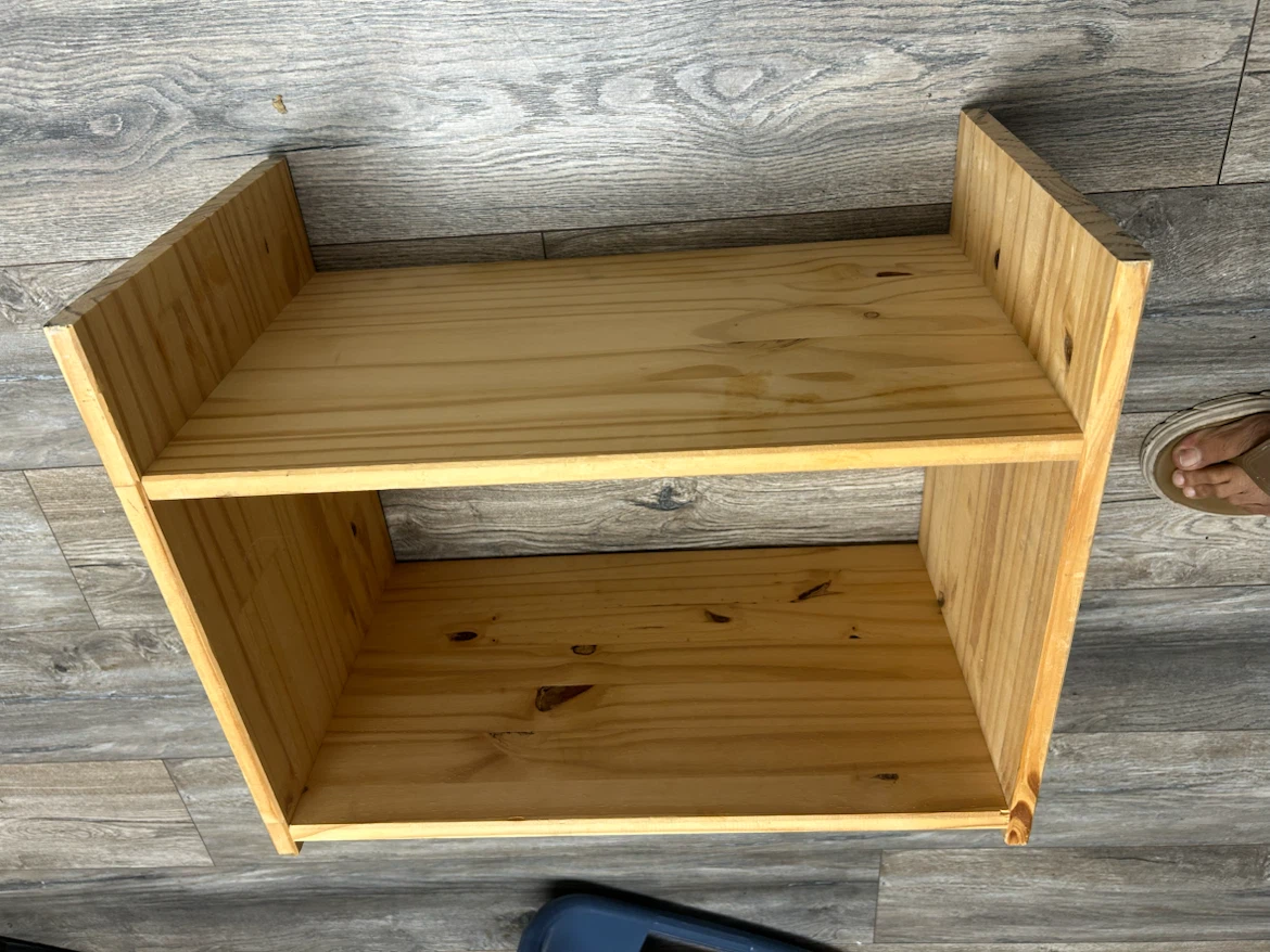 Wooden Two-Tier Shelf - photo 3