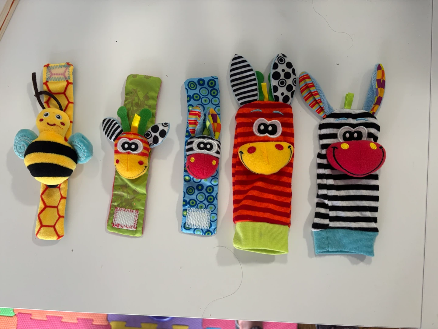 Baby Wrist Rattle and Sock Set + Extra FREE Bee Wrist Rattle - photo 3
