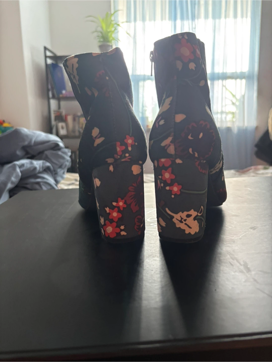 Floral Print Heeled Booties - photo 4